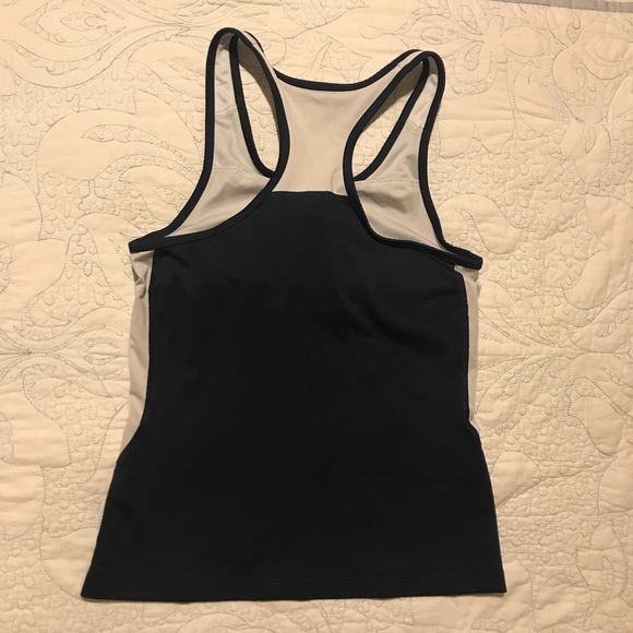 Nike Dri-Fit Navy Blue/White Athletic Tops - Picture 2 of 6